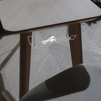 TidyDesk under-desk cable tray keeping workspace clean and wire-free