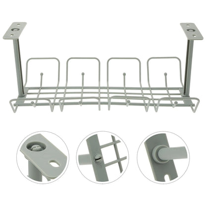 2-Piece under-desk cable management tray organizer kit — image 5