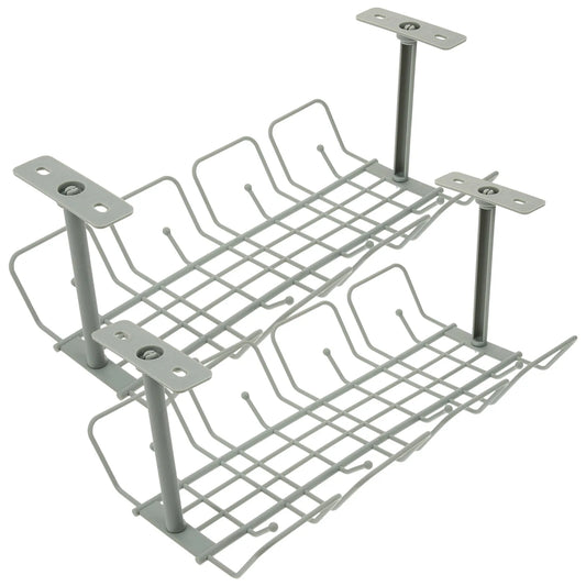 TidyDesk cable organizer kit with magnetic mounting clips and tray