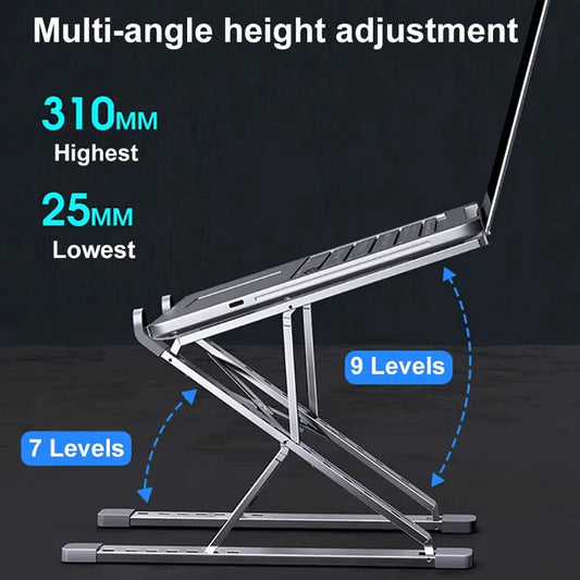 AirLift pocket-size laptop riser folded flat showing 6mm slim profile