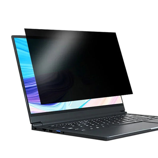 BlackShield magnetic privacy screen attached to 15.6 inch laptop display
