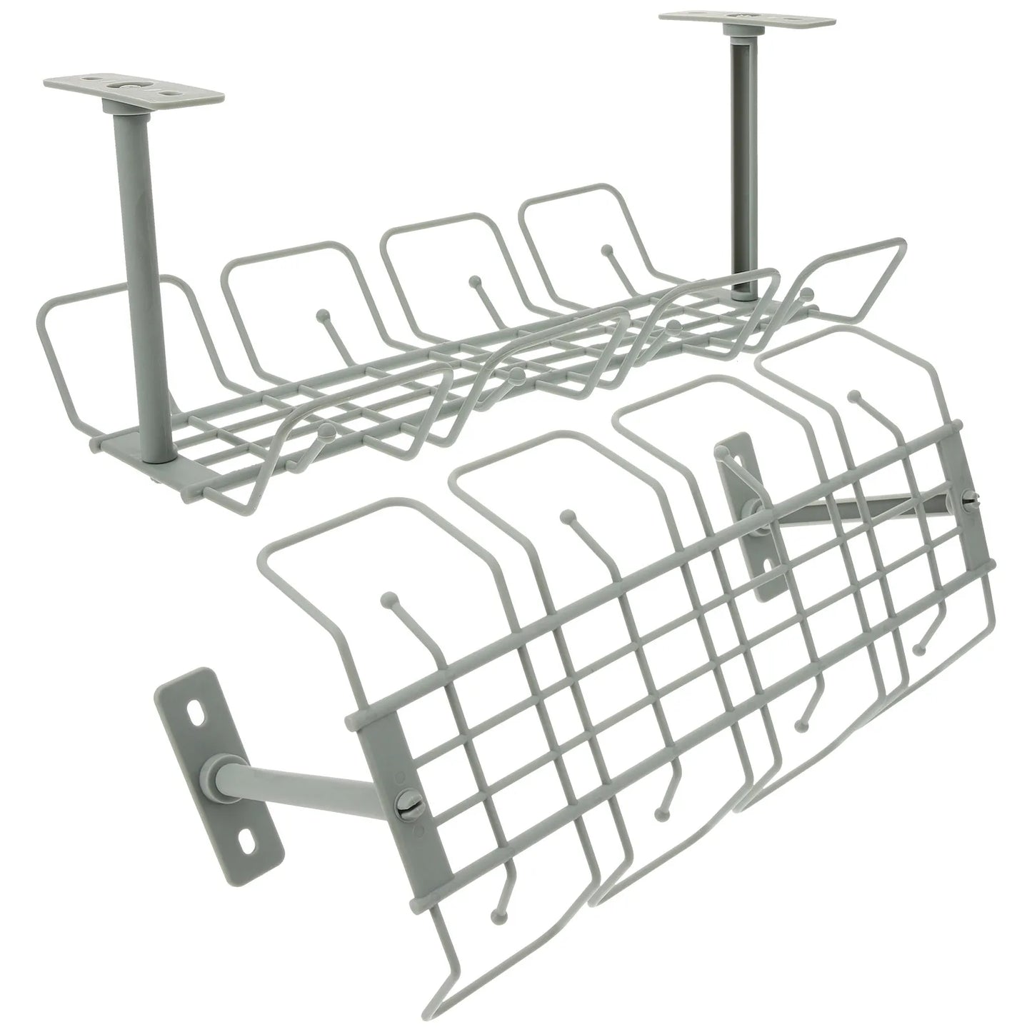 2-Piece under-desk cable management tray organizer kit — image 4